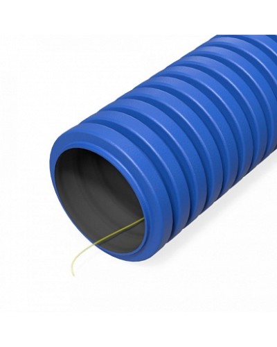 Труба гофрированная двустенная ПНД гибкая тип 450 (SN29) с/з синяя d40 мм (50м/уп) Промрукав (PR15.0257) в Королеве Труба гофрированная Pintop.ru