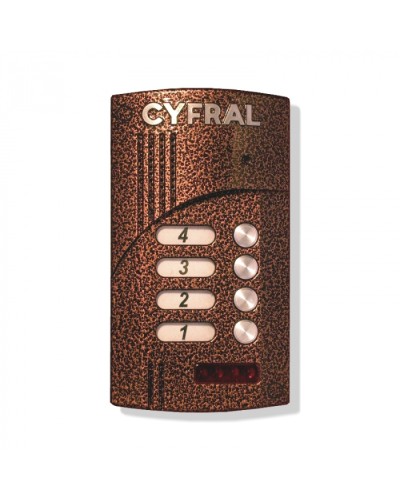 Блок вызова видеодомофона на 4 абонента Цифрал M-4.2/VС в Королеве Вызывные аудиопанели малоабонентные Pintop.ru