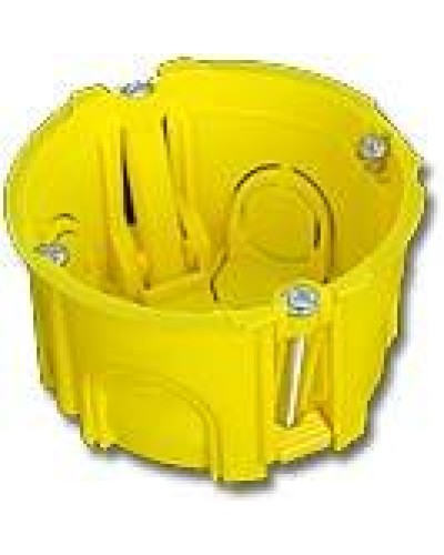 Коробка подрозеточная в стену для суппорта 45x45, желтая TWT TWT-BX45x45-YL в Королеве Распределительные коробки Pintop.ru