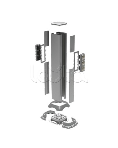 Колонна алюминевая 0,71 м, цвет светло-серебристый металлик DKC 09591 в Королеве Аксессуары для стоек и шкафов Pintop.ru