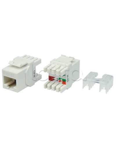 Вставка Keystone Jack RJ-45(8P8C) Hyperline KJ8-8P8C-C5e-180-WH в Королеве Модули Keystone Pintop.ru