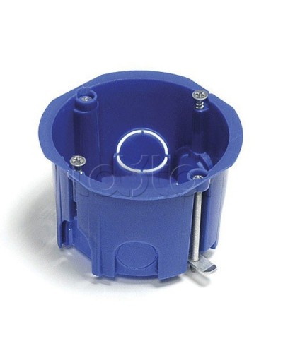 Коробка установочная D60x40мм со стык. ушками межцентр. 71мм, IP20, синий Экопласт 44661 в Королеве Распределительные коробки Pintop.ru