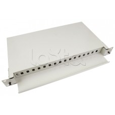 Бокс оптический 19", 1U на 16 SC/2xLC портов Cabeus ODF-19-16-SC