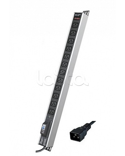 Блок распределения питания вертикальный для 19 шкафов DKC R5V12CBOPCDC19 в Королеве Блоки розеток Pintop.ru