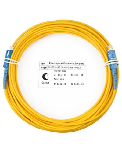 Патч-корд волоконно-оптический (шнур) SM 9/125 simplex SC-SC LSZH (10м) Cabeus FOP(s)-9-SC-SC-10m в Королеве Патч-корды оптические Pintop.ru