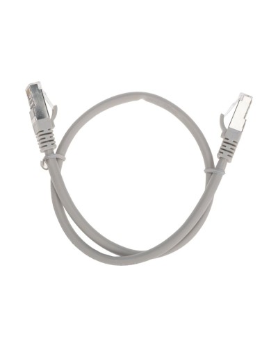 Патч-корд S/FTP, CAT 6A (10G), RJ45-RJ45, 28AWG, LSZH, серый, 0,5м REXANT 02-0390-05 в Королеве Патчкорды (медные) Pintop.ru