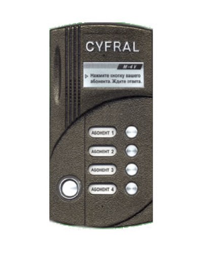 Блок вызова видеодомофона на 4 абонентов Цифрал M-4M/TVС в Королеве Блоки вызова многоабонентные Pintop.ru
