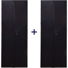 Комплект дверей 42U, 600 мм, черный, передняя - распашная металл, задняя - распашная металл TWT TWT-CBB-DR42-6x-S-M1