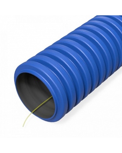 Труба гофрированная двустенная ПНД гибкая тип 450 (SN34) с/з синяя d32 мм (50м/уп) Промрукав (PR15.0255) в Королеве Труба гофрированная Pintop.ru