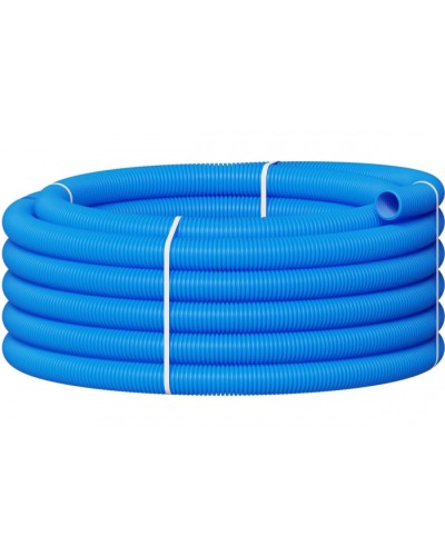 Вентиляционная труба гибкая двустенная для воздуховода (ПНД) D90мм цвет голубой(1шт=50м) Экопласт 803090TR-1 в Королеве Гладкая труба Pintop.ru