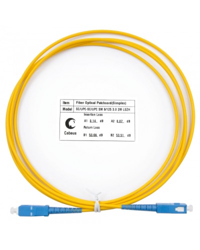 Шнур оптический simplex SC-SC 9/125 SM 2 м LSZH Cabeus FOP(s)-9-SC-SC-2M в Королеве Патч-корды оптические Pintop.ru