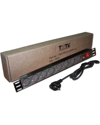Блок розеток 19 1U TWT TWT-PDU19-10A8P-3.0 в Королеве Блоки розеток Pintop.ru