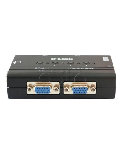 4-портовый KVM-переключатель с портами VGA и PS/2 D-Link DL-DKVM-4K/B3A в Королеве Видеоусилители, Модуляторы, Делители Pintop.ru