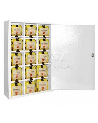 Футляр металлический секционный ПОЖТЕХНИКА ФМС-15 закрытый, белый в Королеве Пожарные шкафы Pintop.ru