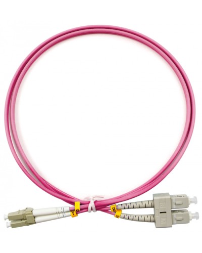 Шнур оптический duplex LC-SC 50/125 mm OM4 1,5м LSZH Cabeus FOP-50-OM4-LC-SC-1,5m в Королеве Патч-корды оптические Pintop.ru