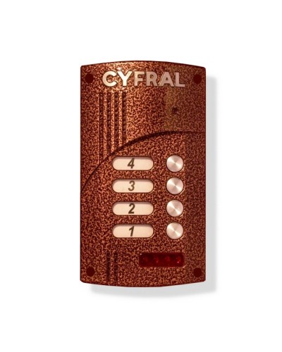 Блок вызова видеодомофона на 4 абонента со встроенным коммутатором Цифрал M-4.1M/VC в Королеве Блоки вызова многоабонентные Pintop.ru