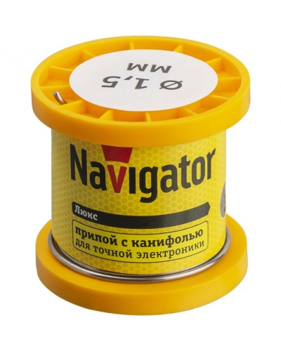 Припой Navigator 93 083 NEM-Pos02-61K-1.5-K100 (ПОС-61, катушка, 1.5 мм, 100 гр) в Королеве Аксессуары для кабель-канала Pintop.ru
